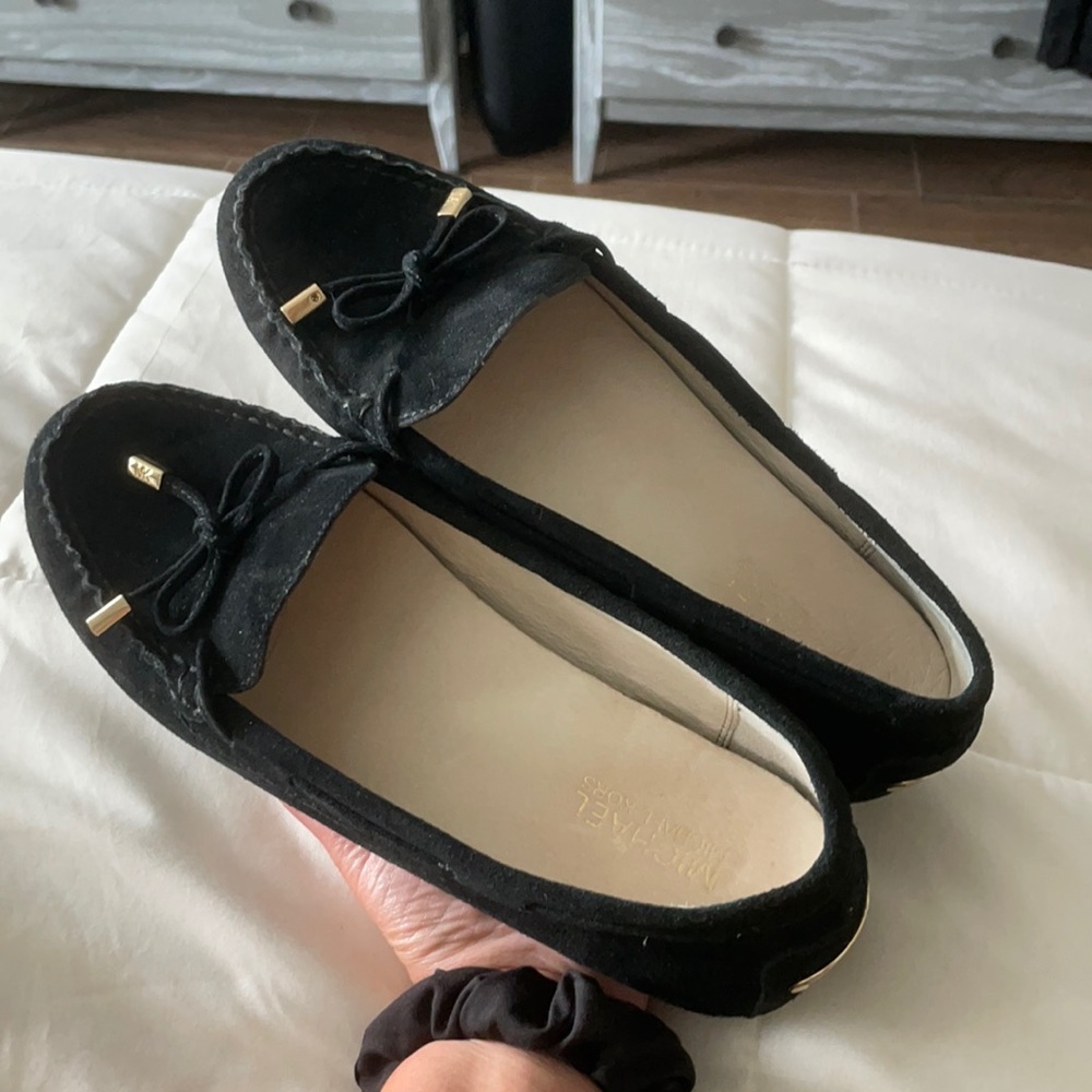MK Black Suede loafers